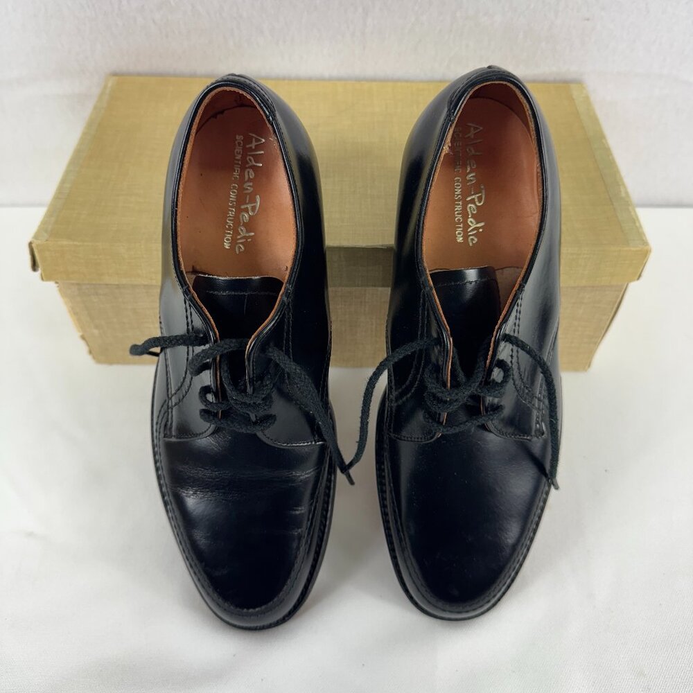 Alden Pedic - Plain Toe Blucher Lace Up - Black US 4C Style 461